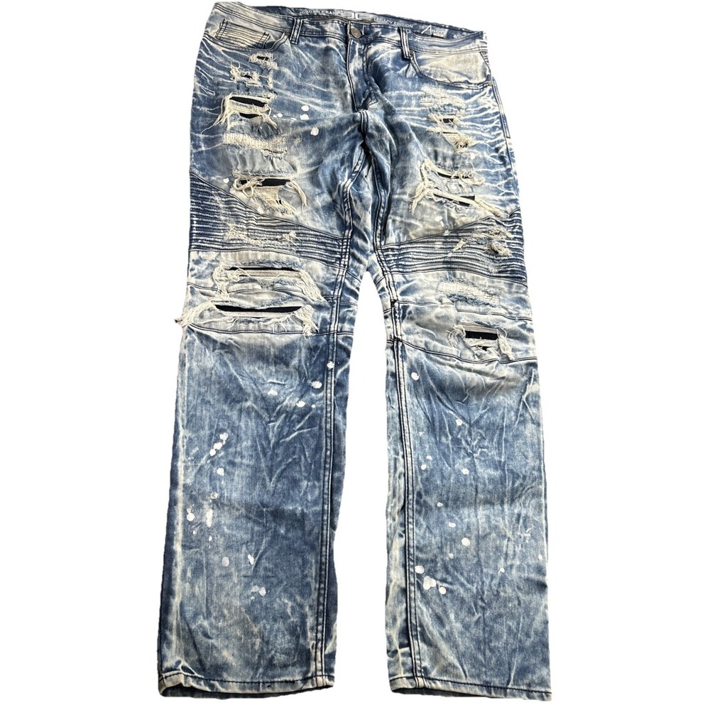 jordan craig legacy edition aaron jeans 40x32 Mens Distressed Blue